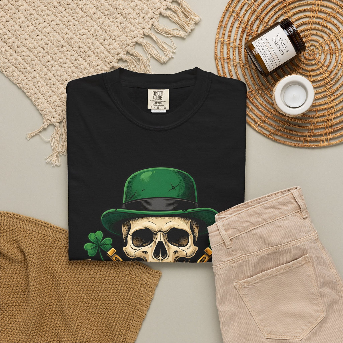 Skull Clover Shirt St Patrick's Day Fortune Unisex Gift product image 16