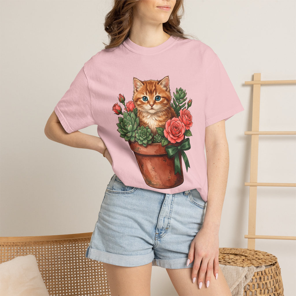 Marmalade Cat Shirt Greenery Unisex Gift Pastel Tee Tabby product image 12