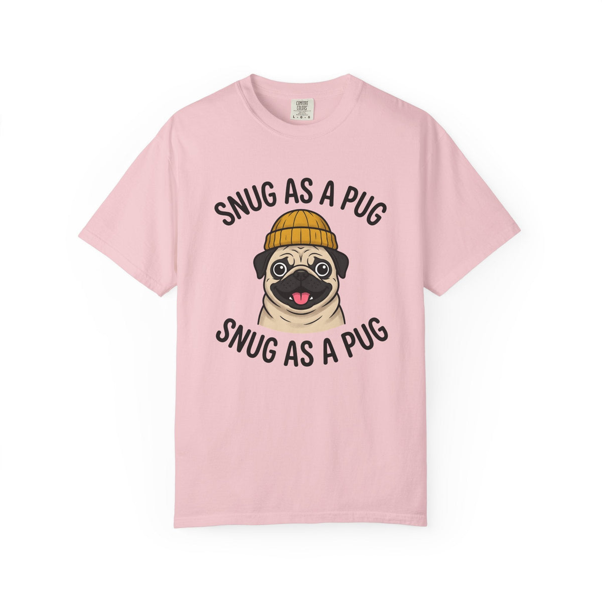 Pug Dog Shirt Dog Humor Gift Women Cartoon Tee Puggle T-Shirt Dog Fan Comic Graphic Tshirt Hand Drawn Beanie Hat Tshirt