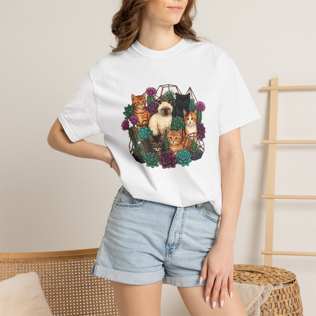 Cats Cluster Shirt Cat Bouquet Gift Women Leafy Tee Kittens product image 6