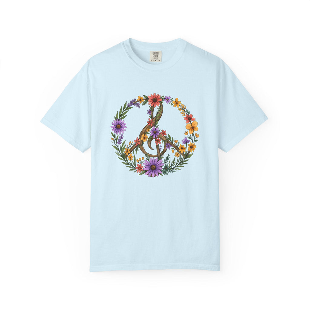 Peace Hand Flowers Shirt Boho Chic Vintage Unisex Gift Folk product image 2