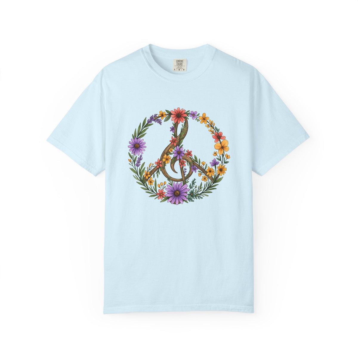 Peace Hand Flowers Shirt Boho Chic Vintage Unisex Gift Folk product image 2