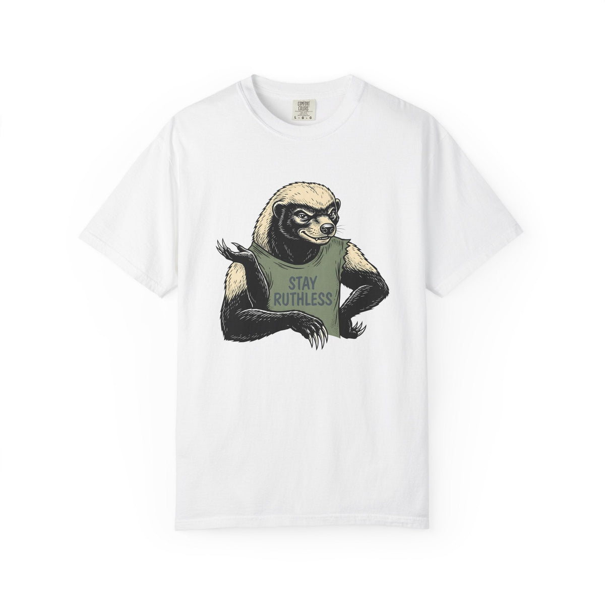 Honey Badger Cartoon T-Shirt – Funny Wild Animal Humor product image 1