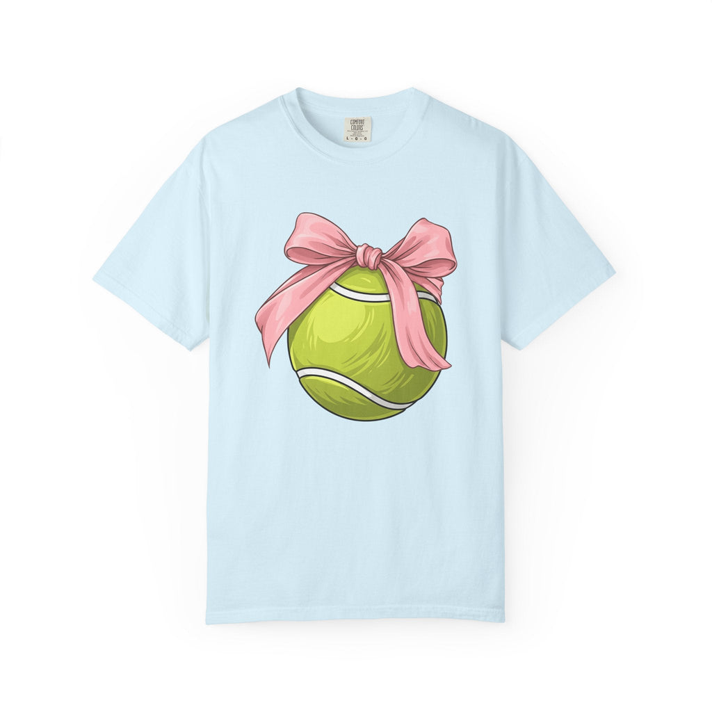 Tennis Ball Bow Shirt Moms Exercise Gift Women Anime Tee product image 2