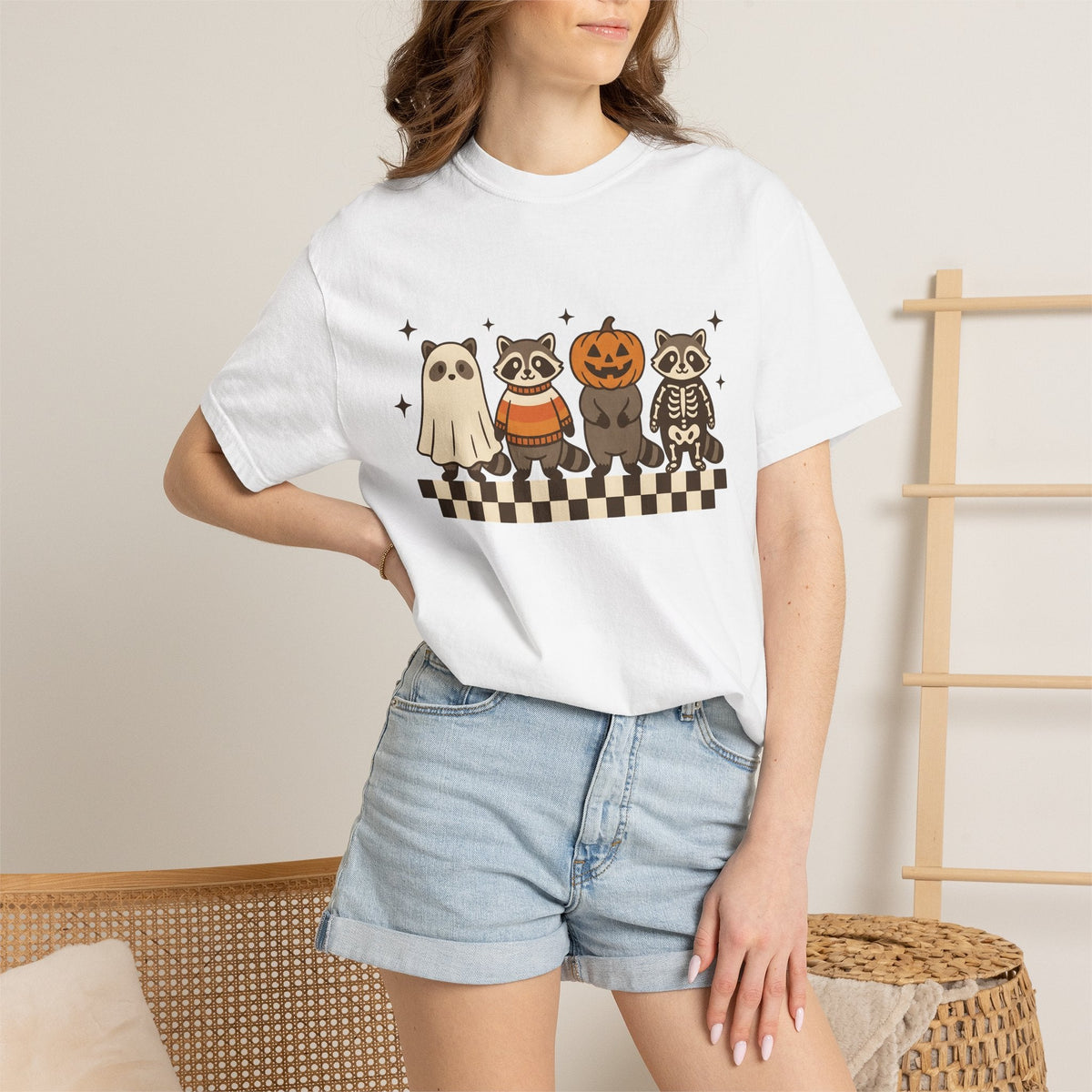 Raccoon Outfits Shirt Halloween Wildlife Unisex Gift Cute product image 7