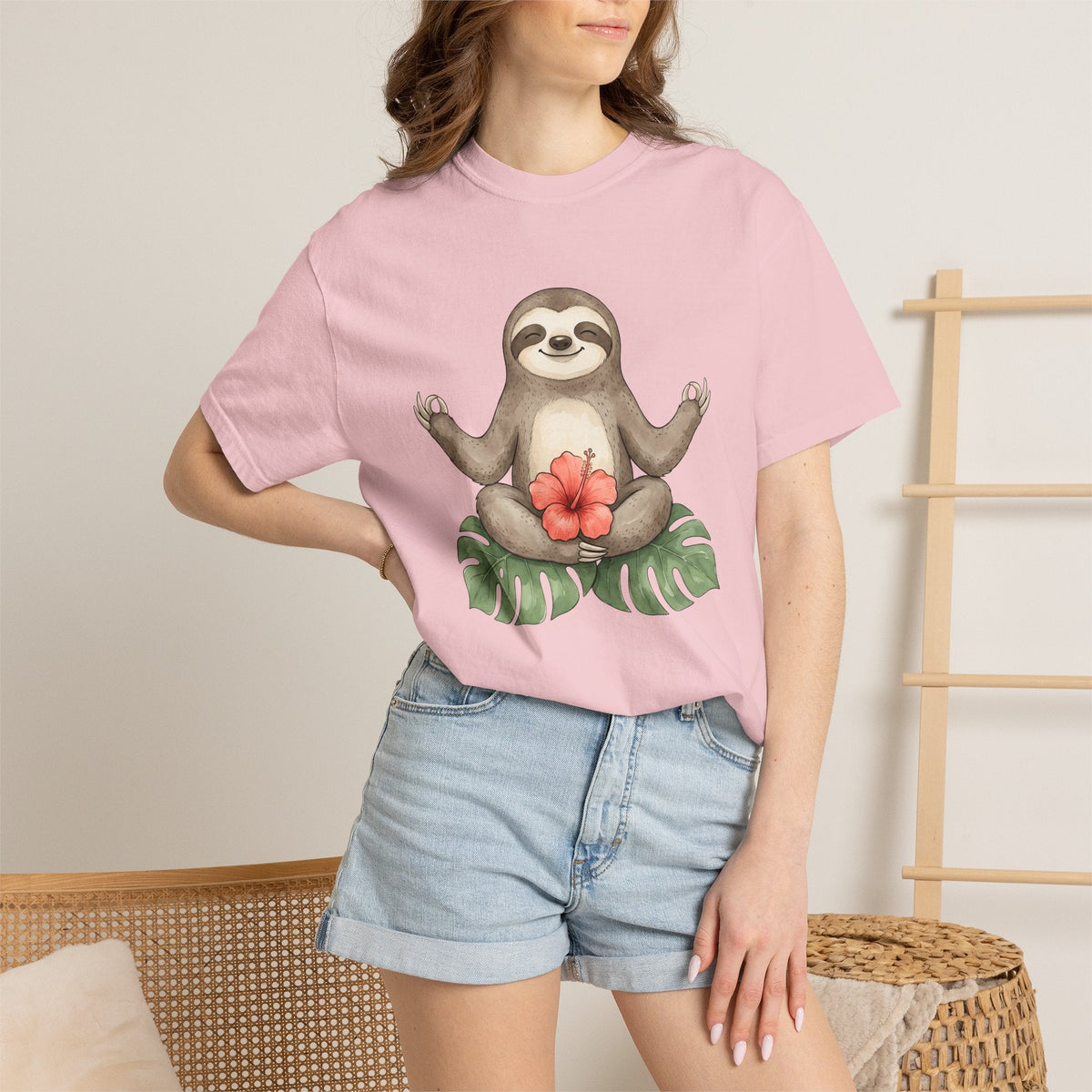 Sloth Yoga Shirt Animal Unisex Gift Whimsical Tee Slow product image 12