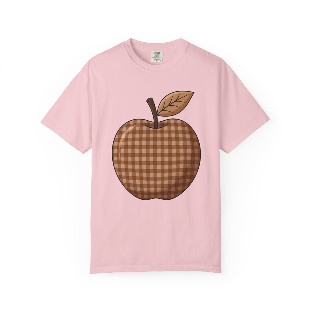 Plaid Apple Farmhouse T-Shirt – Fall Teacher Autumn Design product image 3