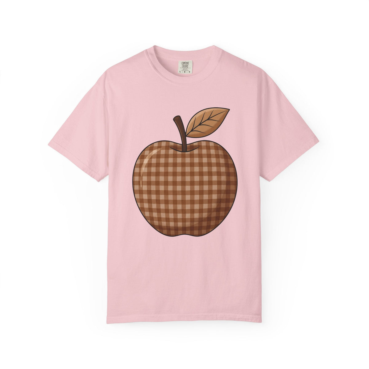 Plaid Apple Farmhouse T-Shirt – Fall Teacher Autumn Design product image 3