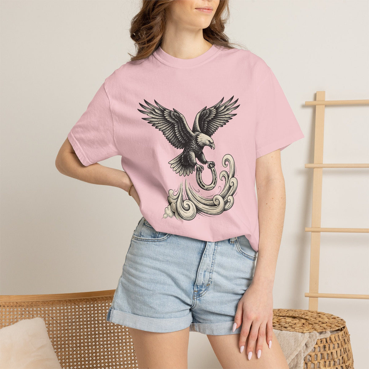 Eagle Horseshoe Shirt Cowgirl Western Gift for Women Tattoo product image 12