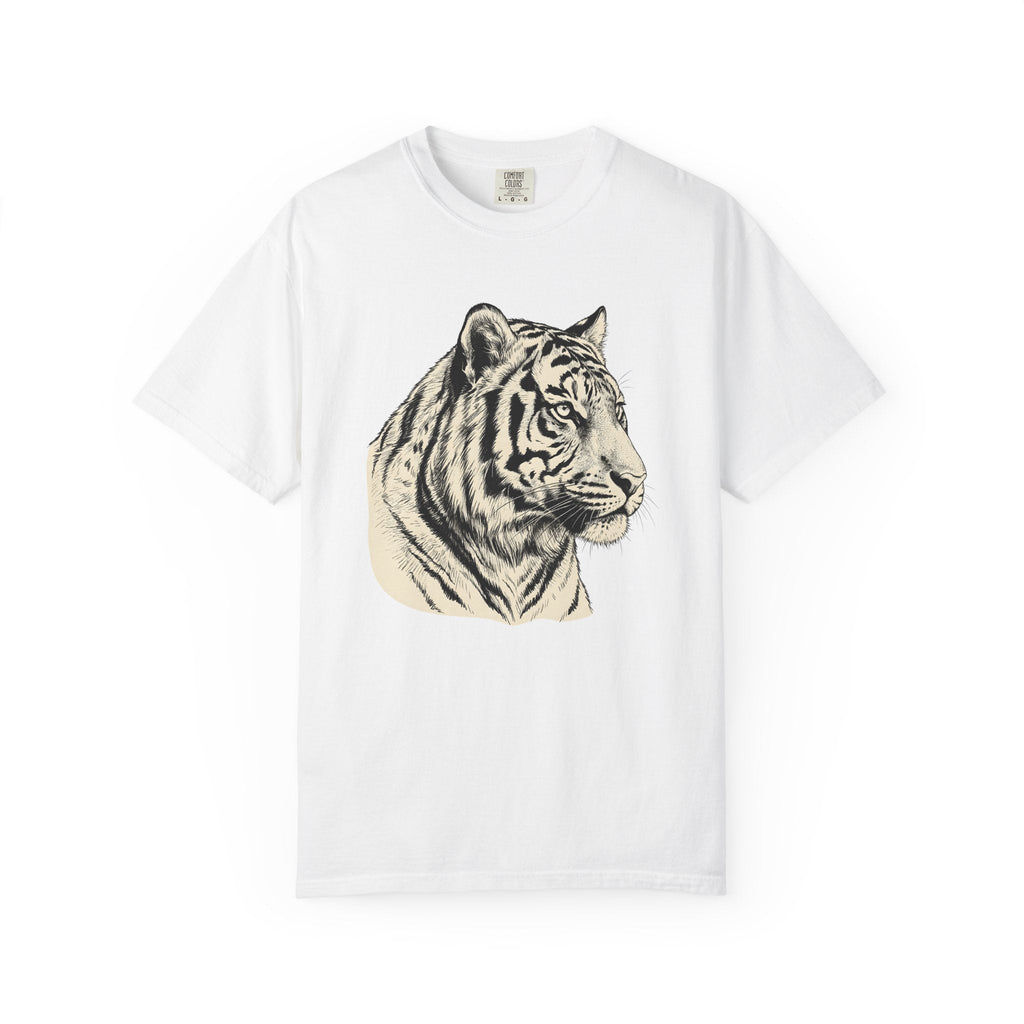 Tiger Head Shirt Animals Wildlife Gift Women Line Art Tee product image 1
