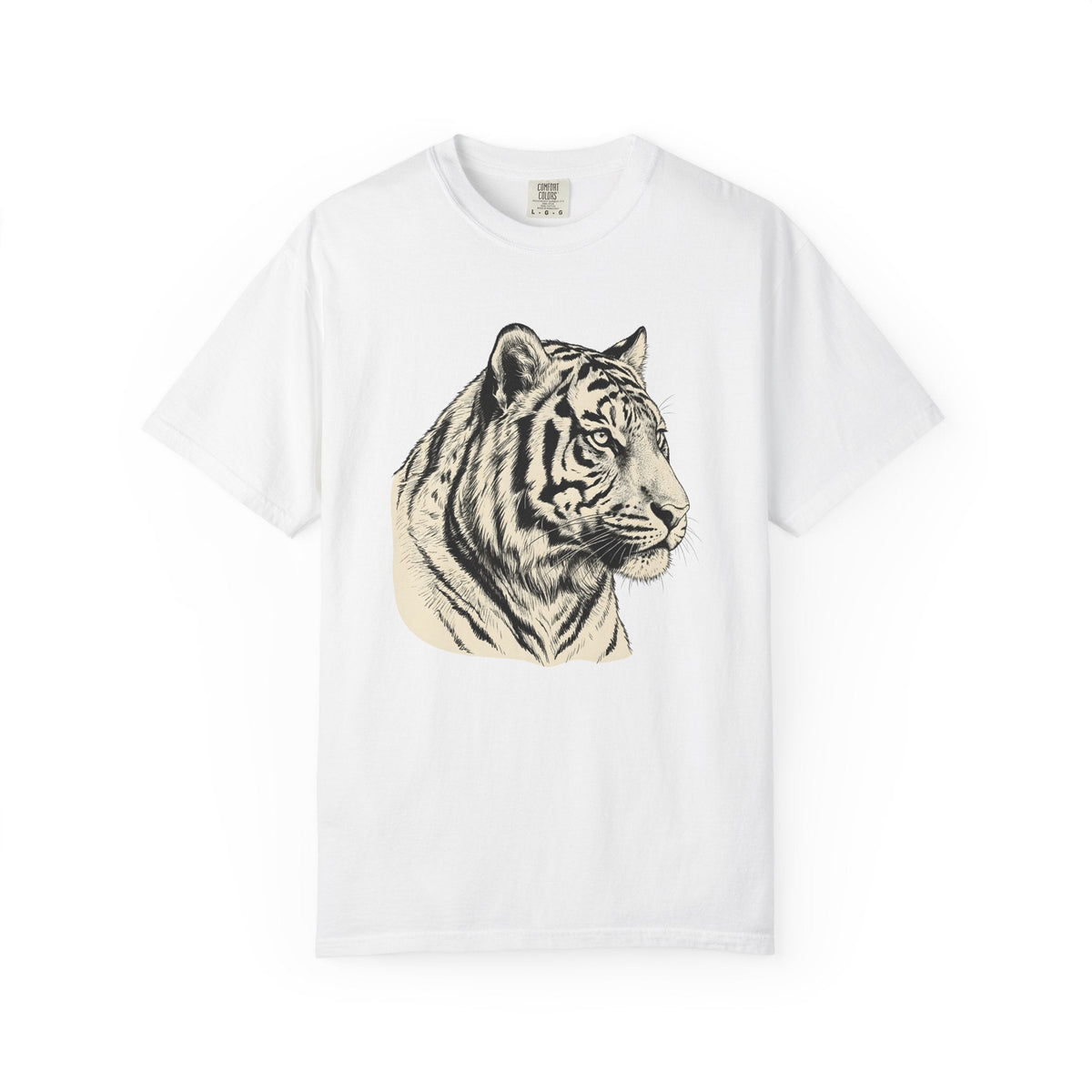 Tiger Head Shirt Animals Wildlife Gift Women Line Art Tee product image 1