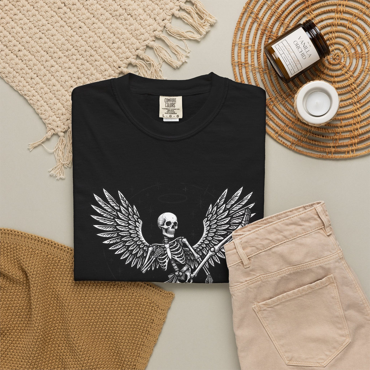 Angel Skull Shirt Sports Combat Unisex Gift Ink Tee Sugar product image 16
