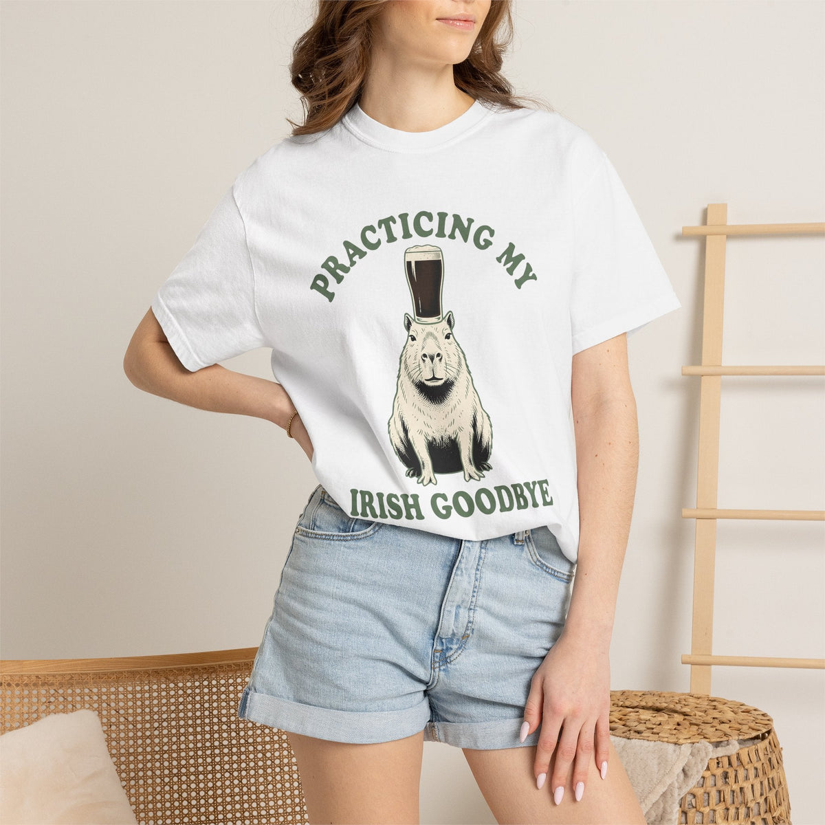 Capybara Ale Shirt St Patricks Day Pet Unisex Gift Retro product image 6