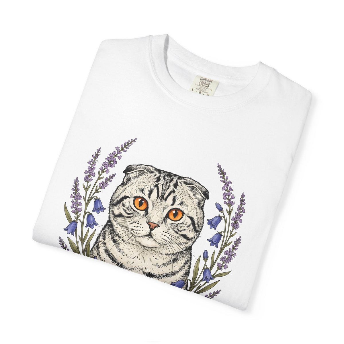 Striped Cat Shirt Botanicals Unisex Gift Sketch Tee Tabby product image 5