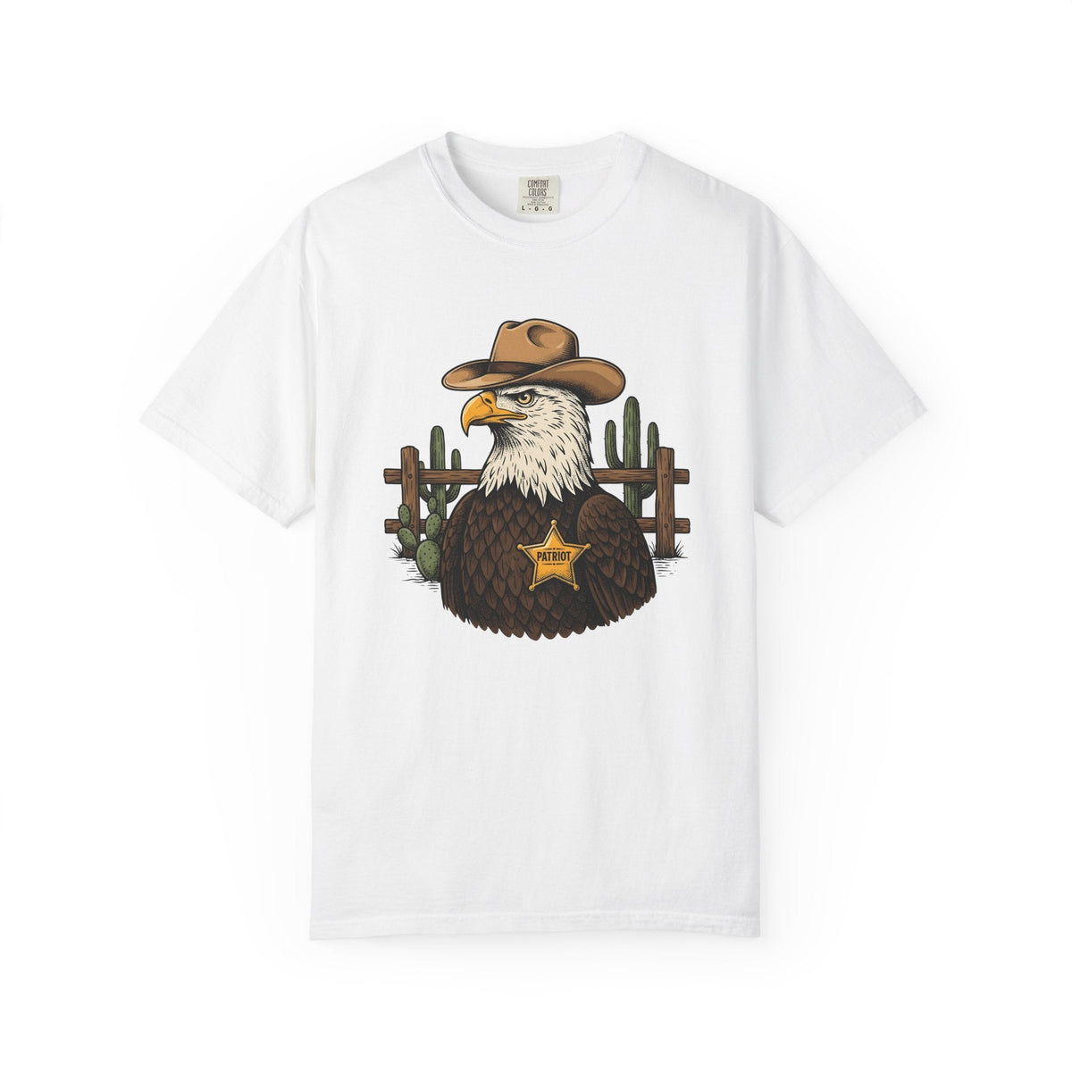 Eagle Cowboy Shirt Patriot Western Unisex Gift Vintage Tee product image 1
