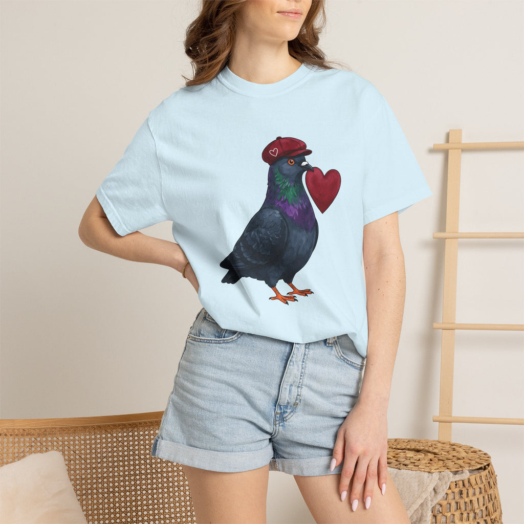 Pigeon Heart Shirt St. Valentines Day Love Unisex Gift product image 9
