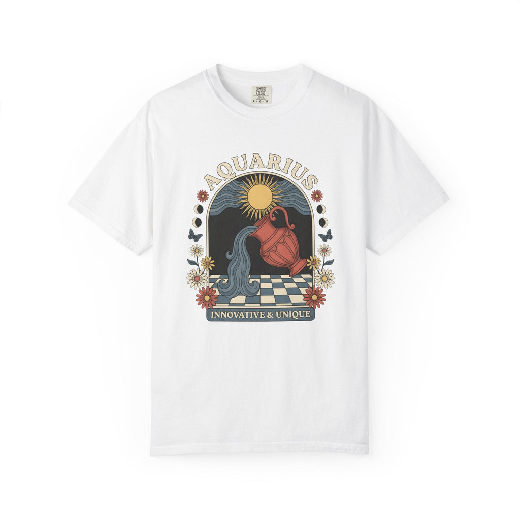 Aquarius Symbol Shirt Boho Chic Star Sign Unisex Gift Line product image 1