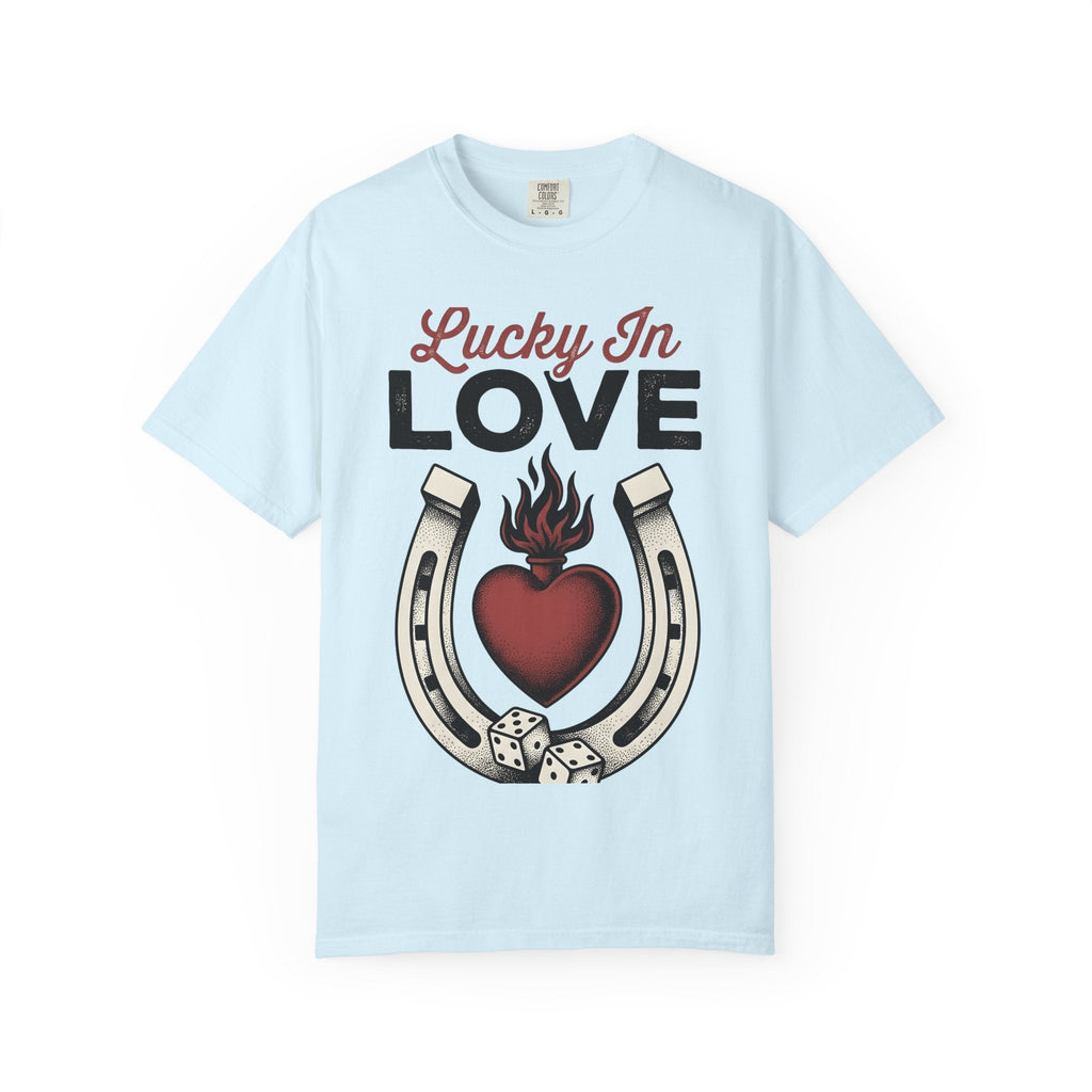 Flaming Heart Horseshoe Shirt St Valentines Day Love Unisex product image 2