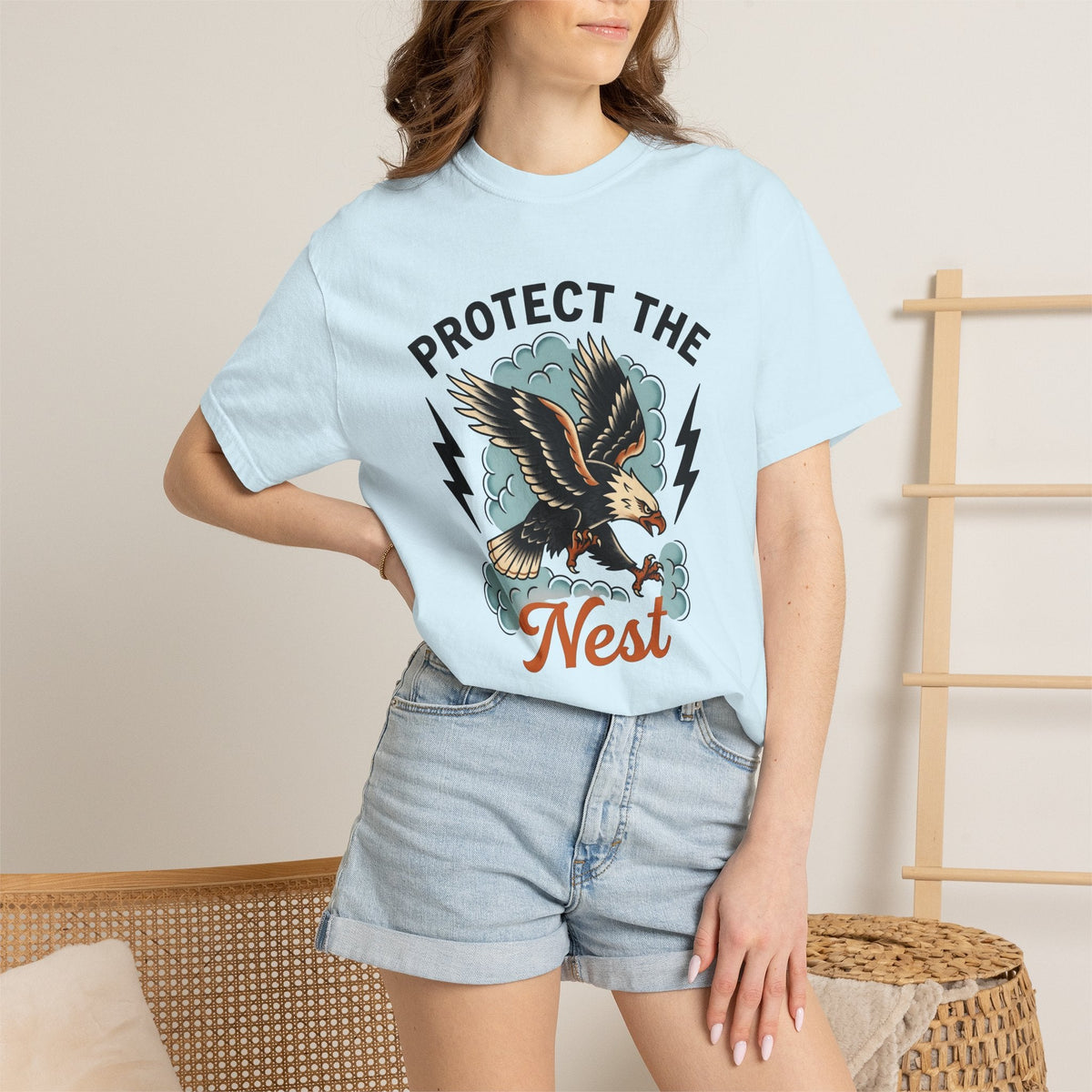 Bald Eagle Shirt Moms Kinship Gift for Women Cartoon Tee product image 9