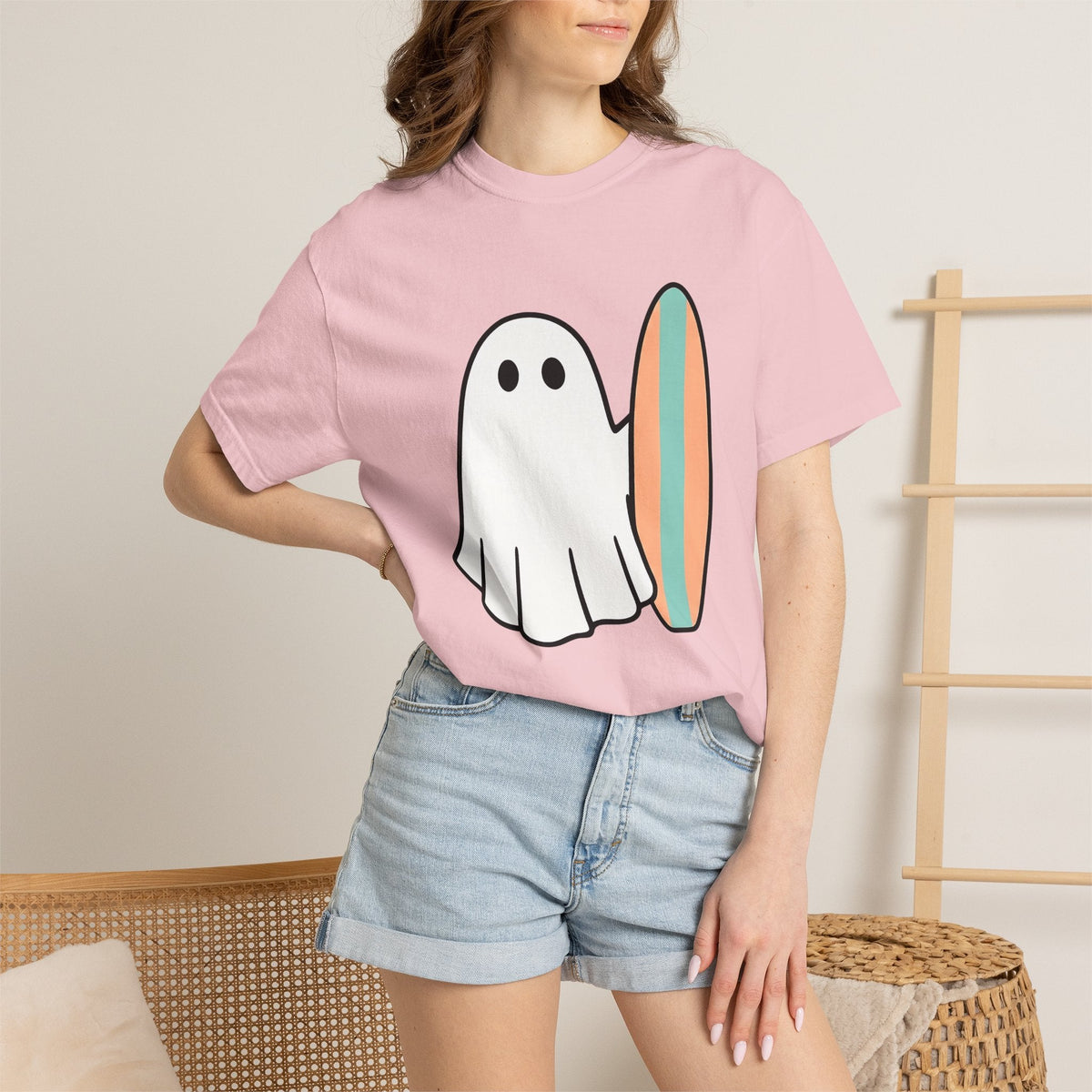 Ghost Wave Shirt Surfing Shore Unisex Gift Simple Tee product image 13