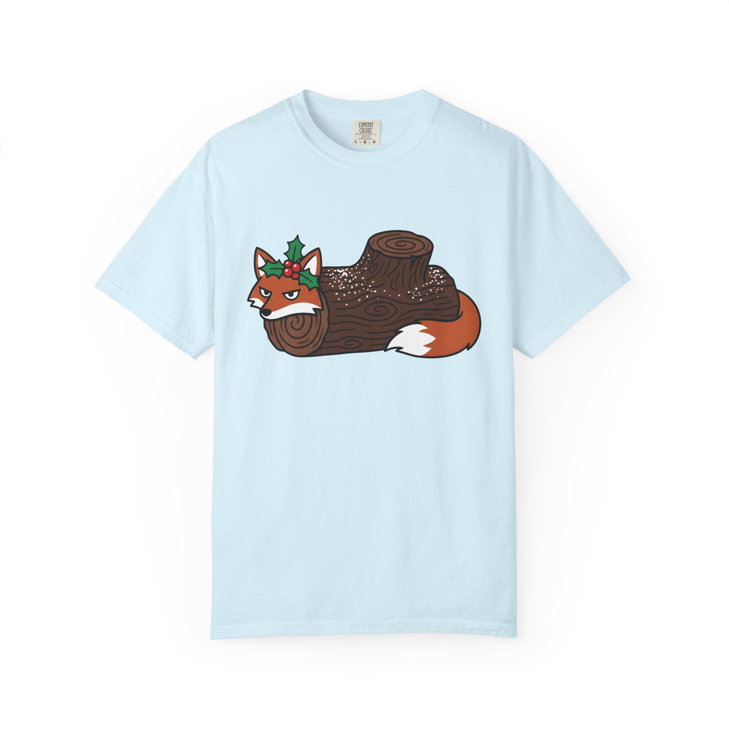 Fox Log Shirt Christmas Animal Unisex Gift Cartoon Tee product image 2