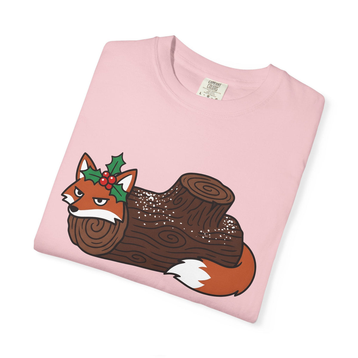 Fox Log Shirt Christmas Animal Unisex Gift Cartoon Tee product image 11