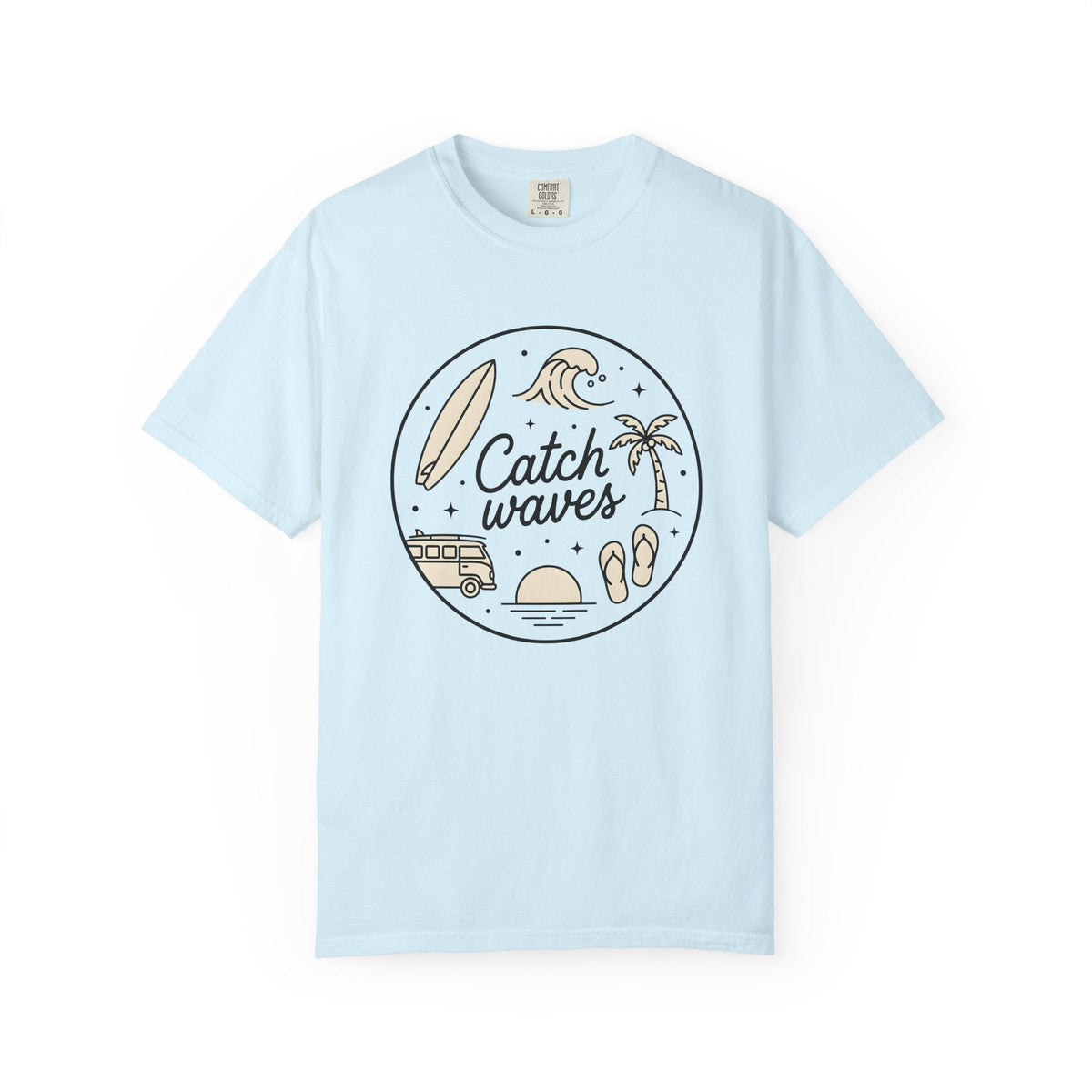 Surfboard Wave Shirt Surfing Beach Gift Women Line Art Tee product image 2