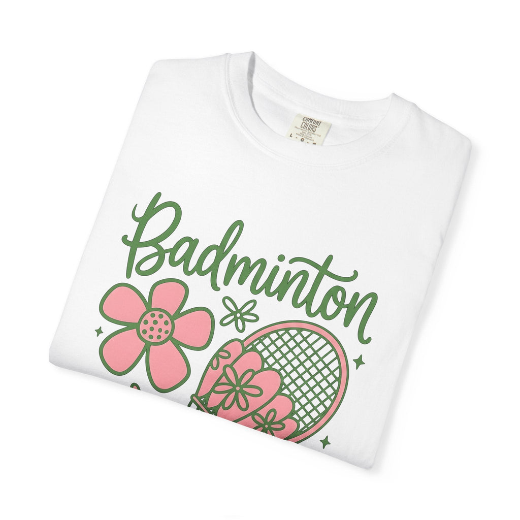 Badminton Racket Shirt Floral Unisex Gift Playful Tee product image 5