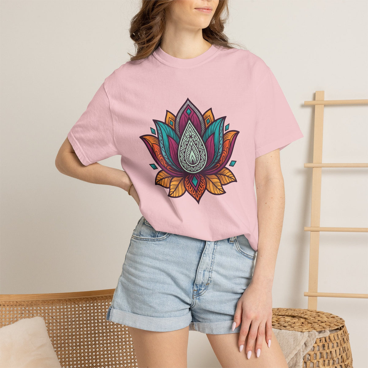 Mandala Lotus Shirt Boho Chic Yoga Unisex Gift Tee Sacred product image 12