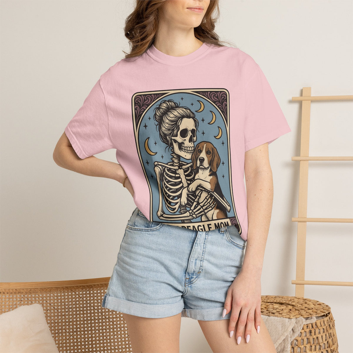 Skeleton Woman Beagle Vintage T-Shirt – Halloween Dog Mom product image 13