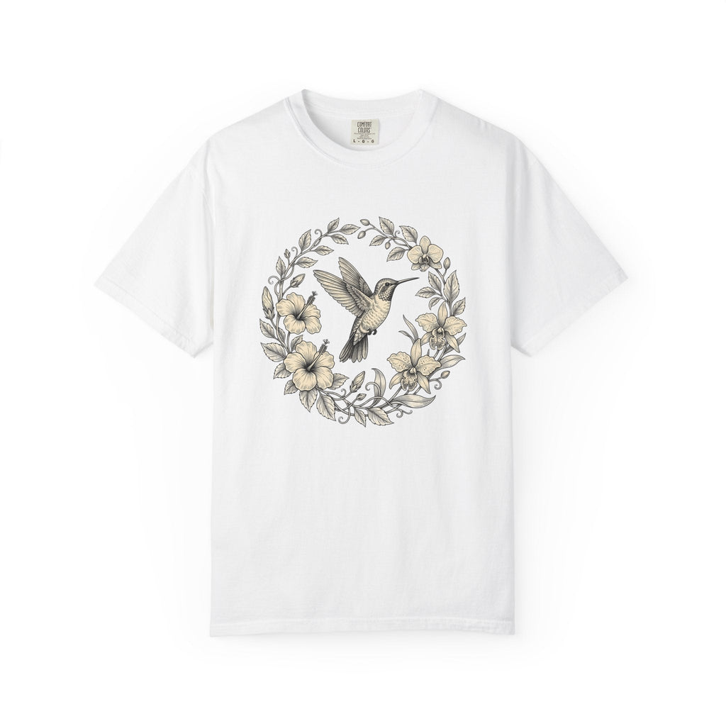 Hummingbird Ring Shirt Animals & Flowers Environment Unisex Gift Leafy Tee