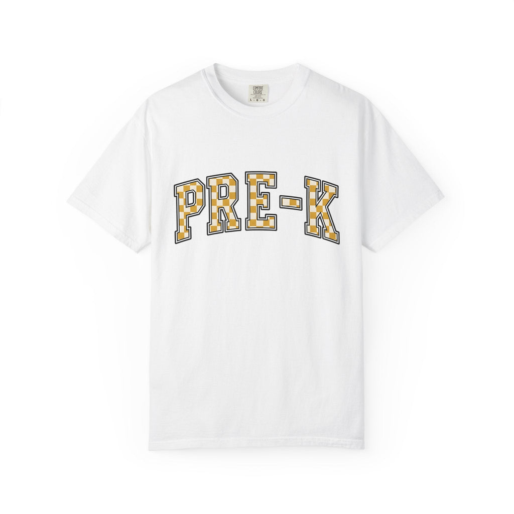 Checkerboard Letter Patches Shirt Teachers Learning Unisex product image 1
