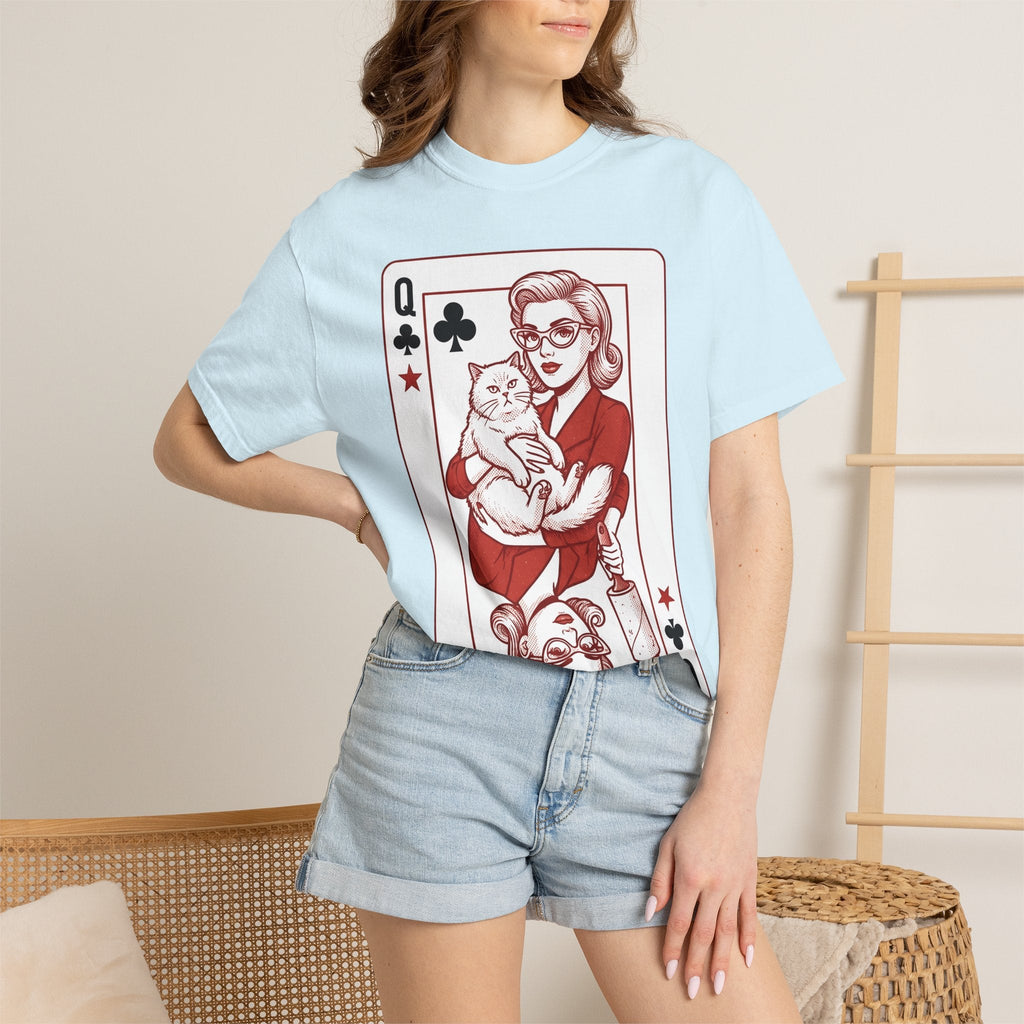 Queen Cat Playing Card Old School T-Shirt – Valentine's Day product image 9