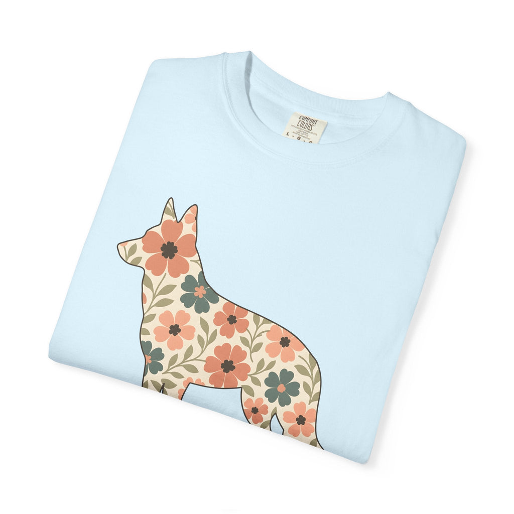German Shepherd Puppy Shirt Dog Critters Unisex Gift Flower product image 8