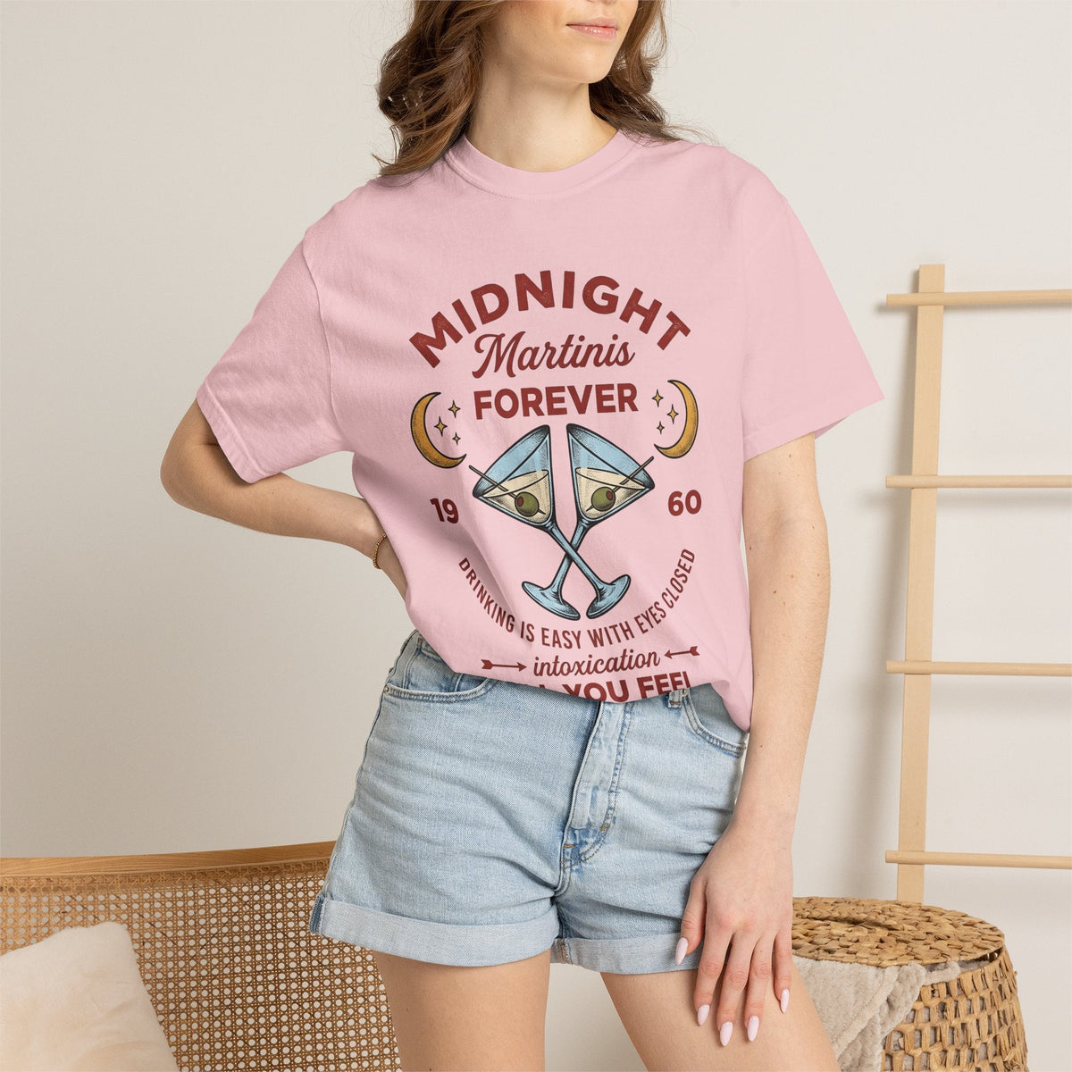 Martini Glass Shirt Drinks Event Unisex Gift Antique Tee product image 12