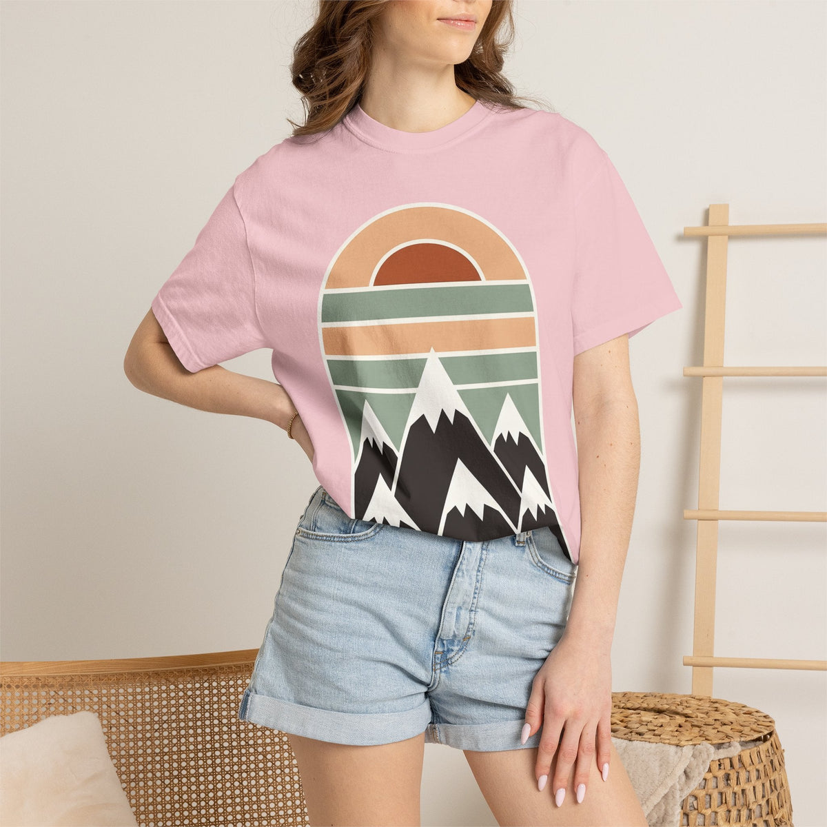 Mountain Twilight Shirt Nature Adventure Unisex Gift Flat product image 12