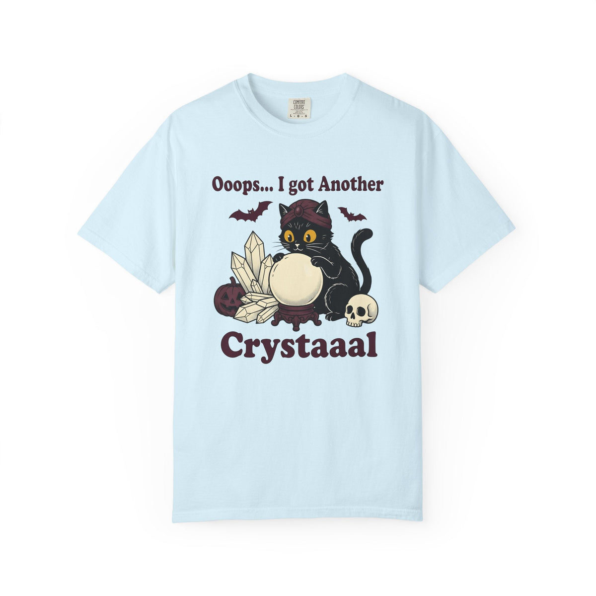 Black Cat Crystal Ball Cartoon T-Shirt – Halloween Witchy product image 2