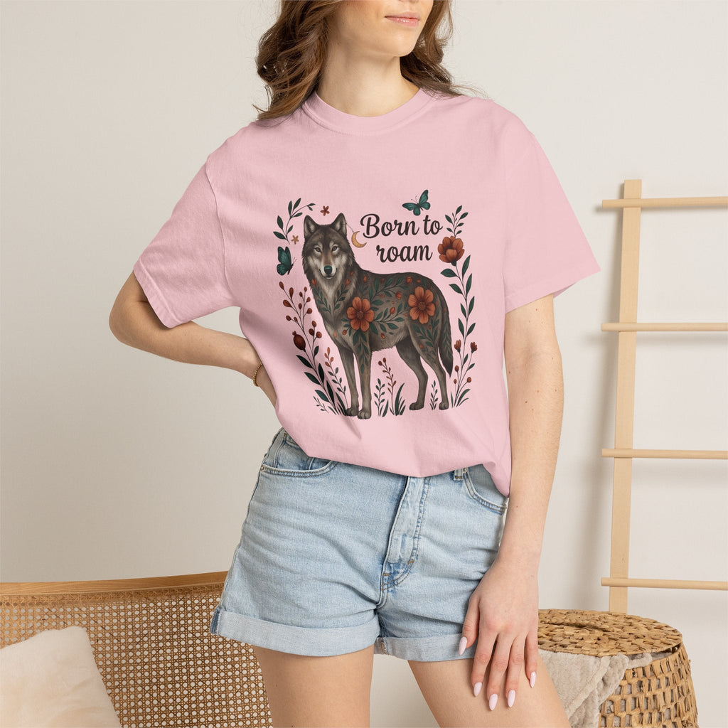 Wolf Flower Shirt Animals & Flowers Outdoors Gift Women product image 12