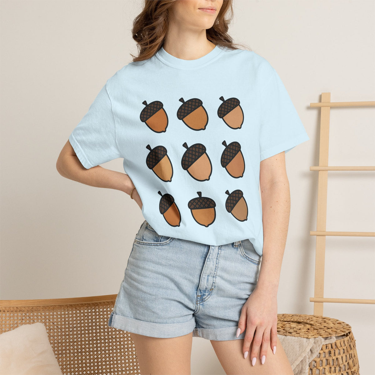 Acorn Print Comic T-Shirt – Cute Fall Autumn Oak Design product image 9