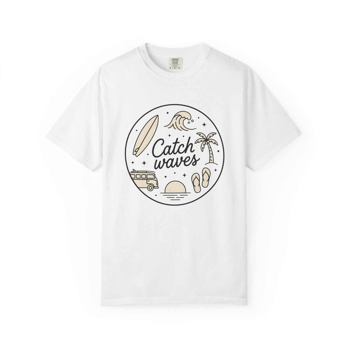 Surfboard Wave Shirt Surfing Beach Gift Women Line Art Tee product image 1