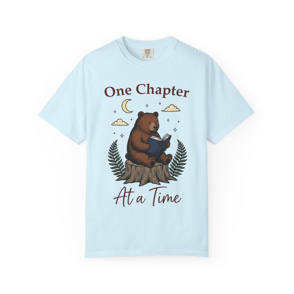 Bear Reading Moonlight Playful T-Shirt – Bookish Animal product image 2