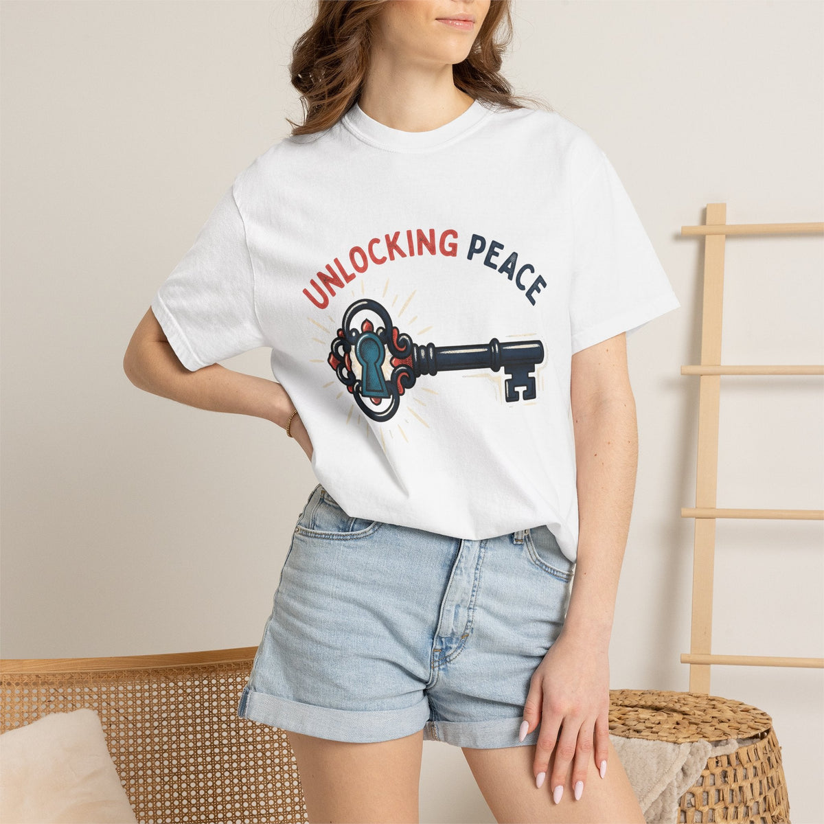 Vintage Key Shirt Boho Chic Spiritual Unisex Gift Hand product image 6