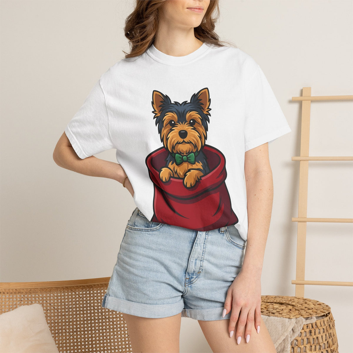 Yorkie Puppy Shirt Dog Pet Supplies Gift Women Pop Art Tee product image 6