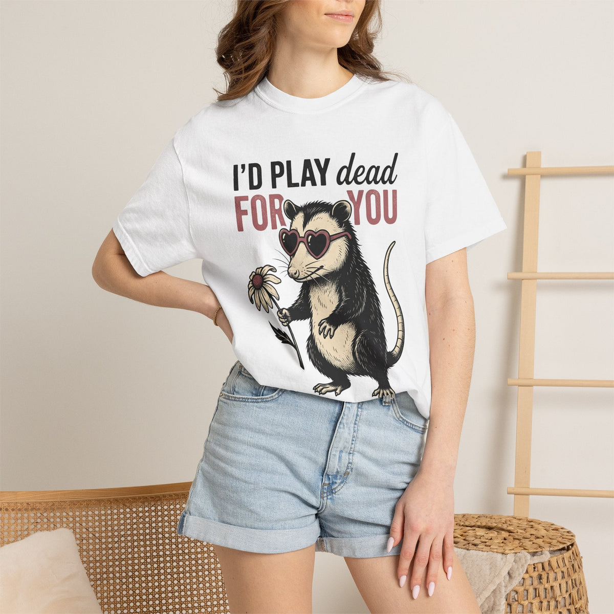 Possum Graphic Shirt St. Valentines Day Animal Unisex Gift product image 6