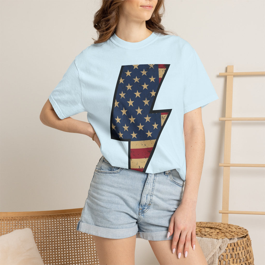 Lightning Strike Shirt America Freedom Unisex Gift Line Art product image 9