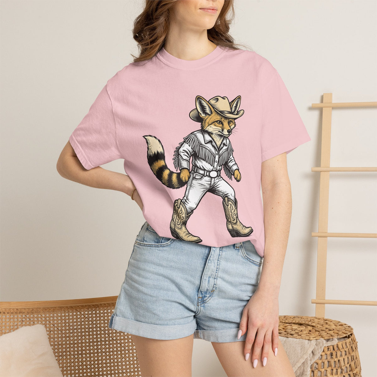 Fox Cowgirl Shirt Fauna Gift for Women Hand Drawn Tee Vixen product image 12