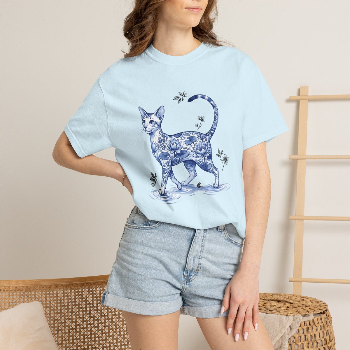 Flower Cat Shirt Unisex Gift Floral Tee Kitty T-Shirt Fan product image 9