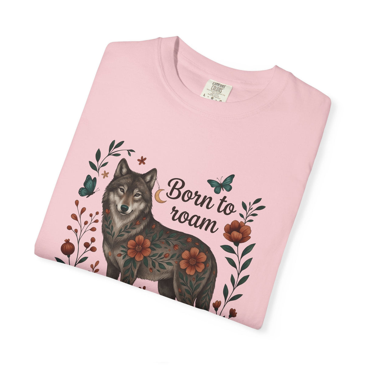 Wolf Flower Shirt Animals & Flowers Outdoors Gift Women product image 11