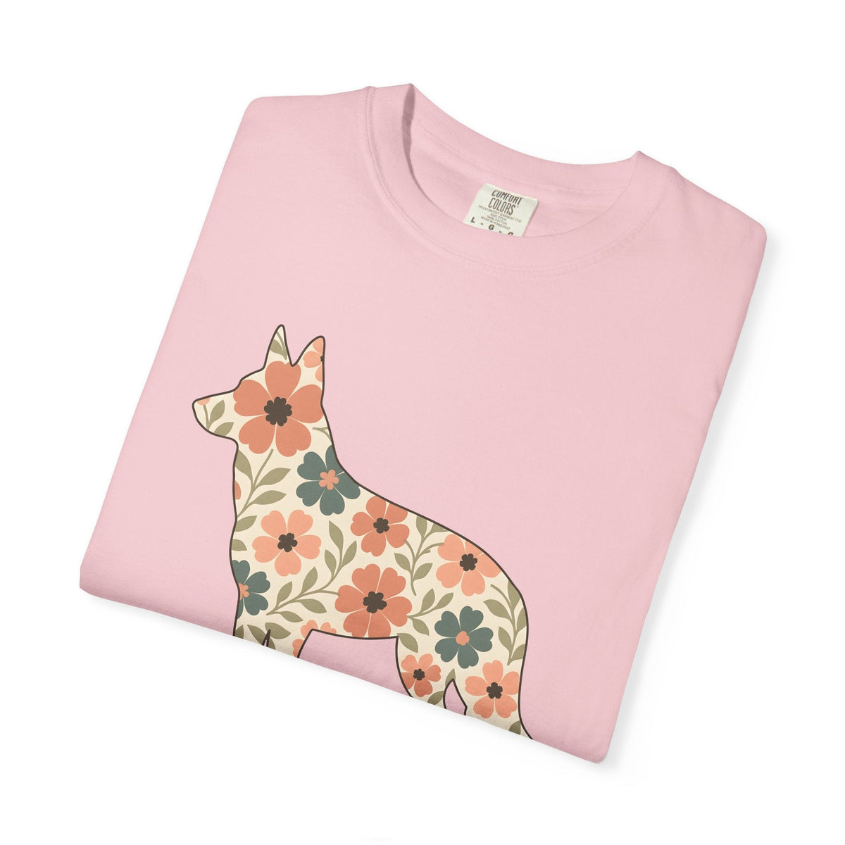 German Shepherd Puppy Shirt Dog Critters Unisex Gift Flower product image 11
