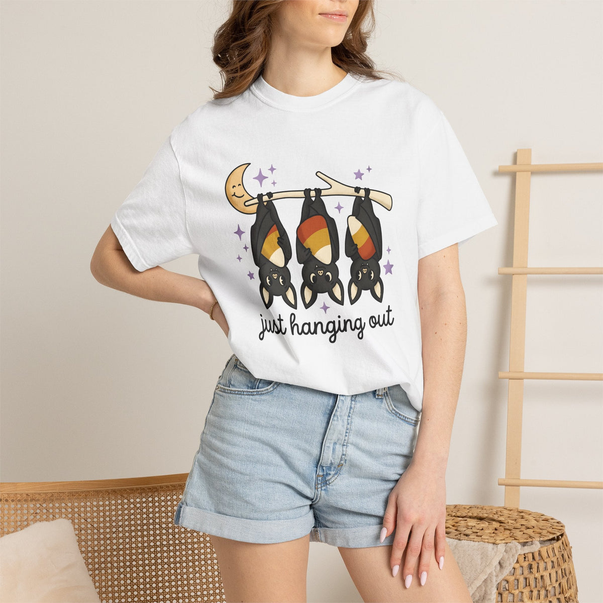 Bat Candy Corn Shirt Halloween Animal Unisex Gift Cute Tee product image 7